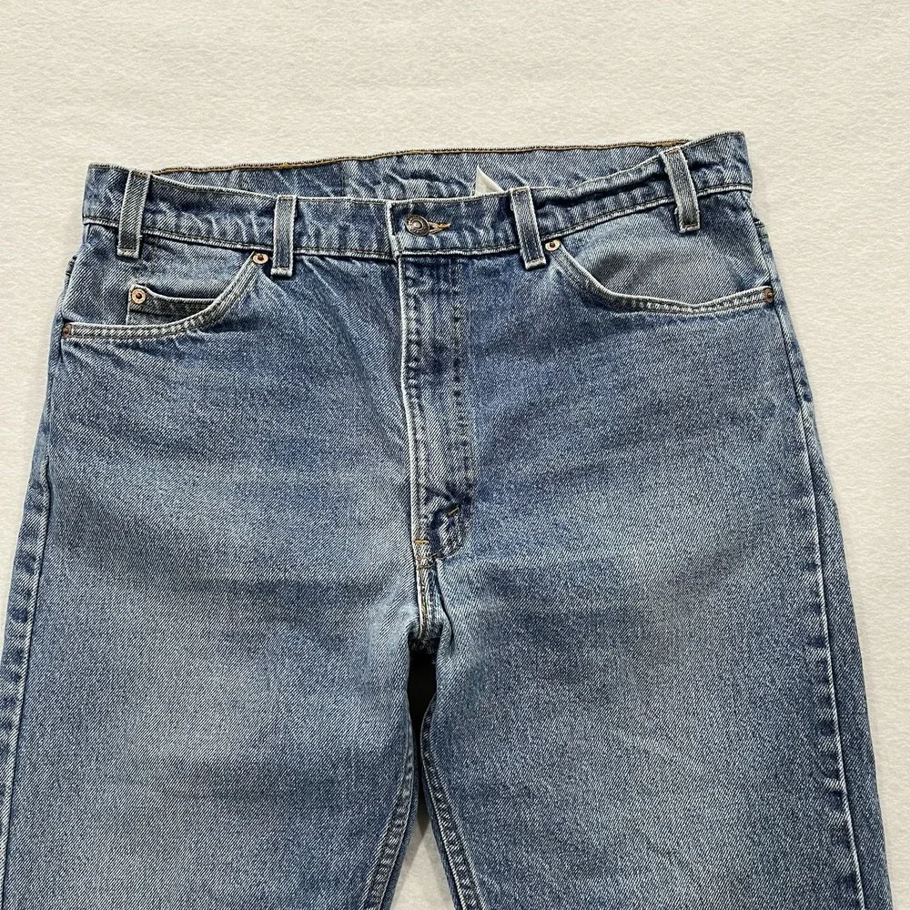 Vintage Levis 505 Jeans Mens 36x31 Orange Tab Light Wash Straight Classic